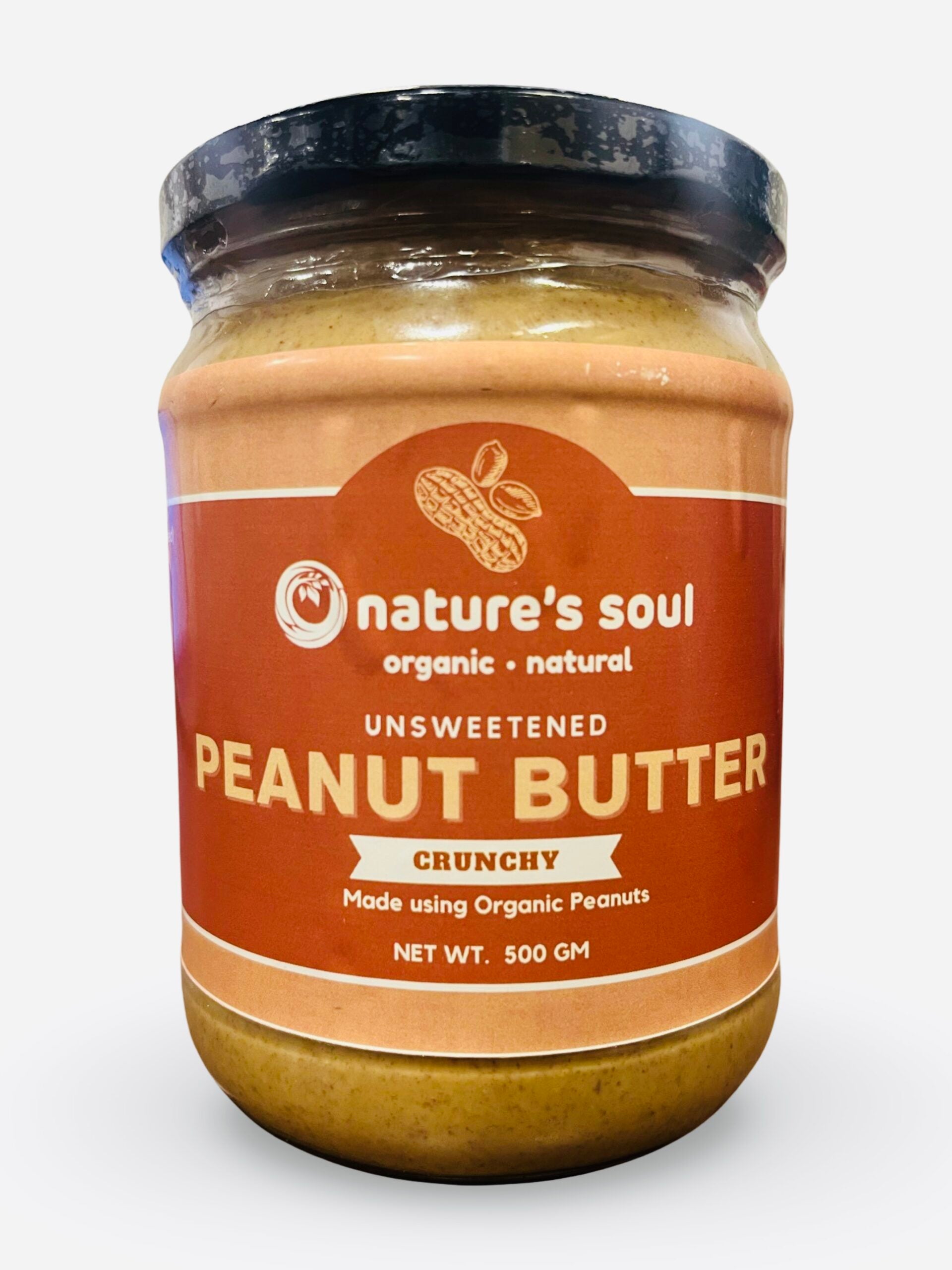 Peanut Butter | Crunchy - Unsweetened - Vegan - No Preservatives, No Palm Oil, No Artificial Flavour, Non GMO Peanuts - Nature&