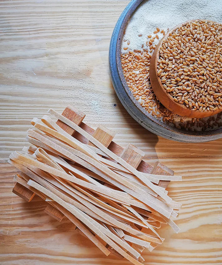 Pasta| Fettuccine Whole Wheat & Semolina Pasta – Donna Pastaia – 250gm