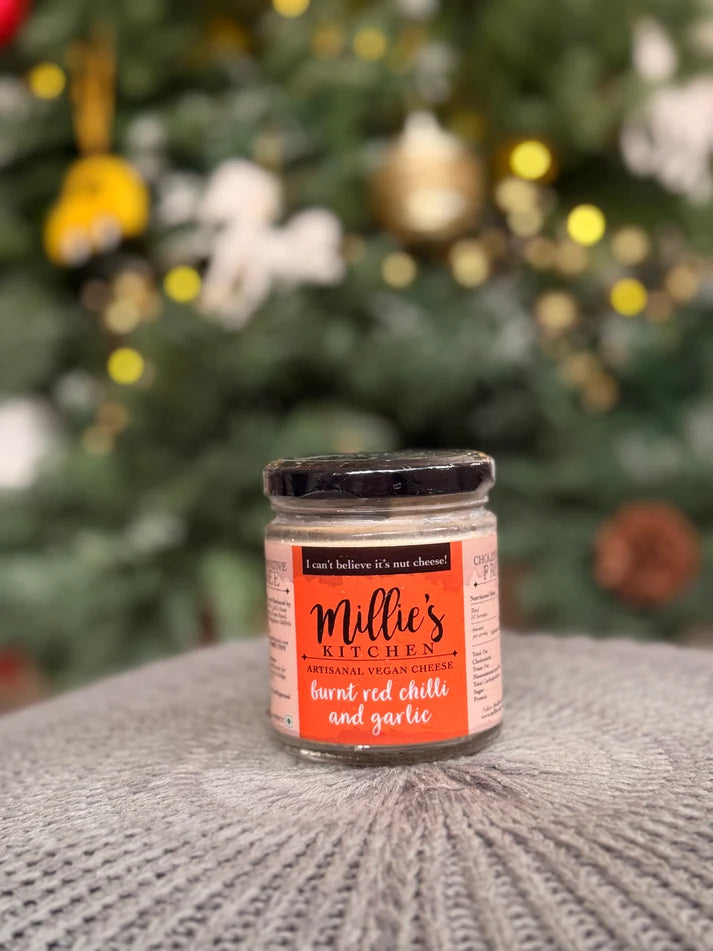 Cheese Spread | Burnt Red Chilli & Garlic - Artisanal, Plant Based -Dairy Free-No preservatives– Millie’s Kitchen – 175gm