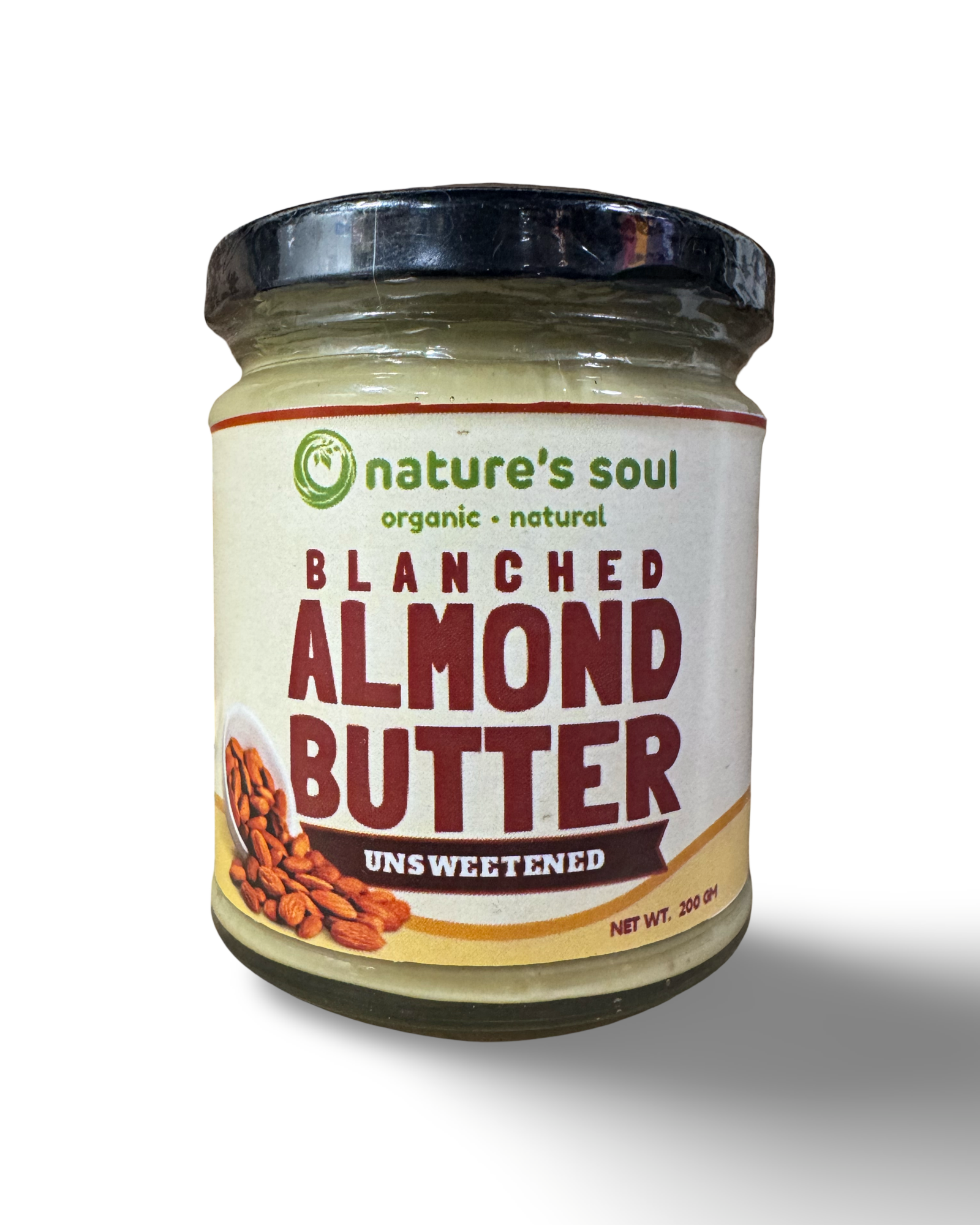 Almond Butter - Unsweetened - Made from Certified Organic Blanched Almonds - Nature&