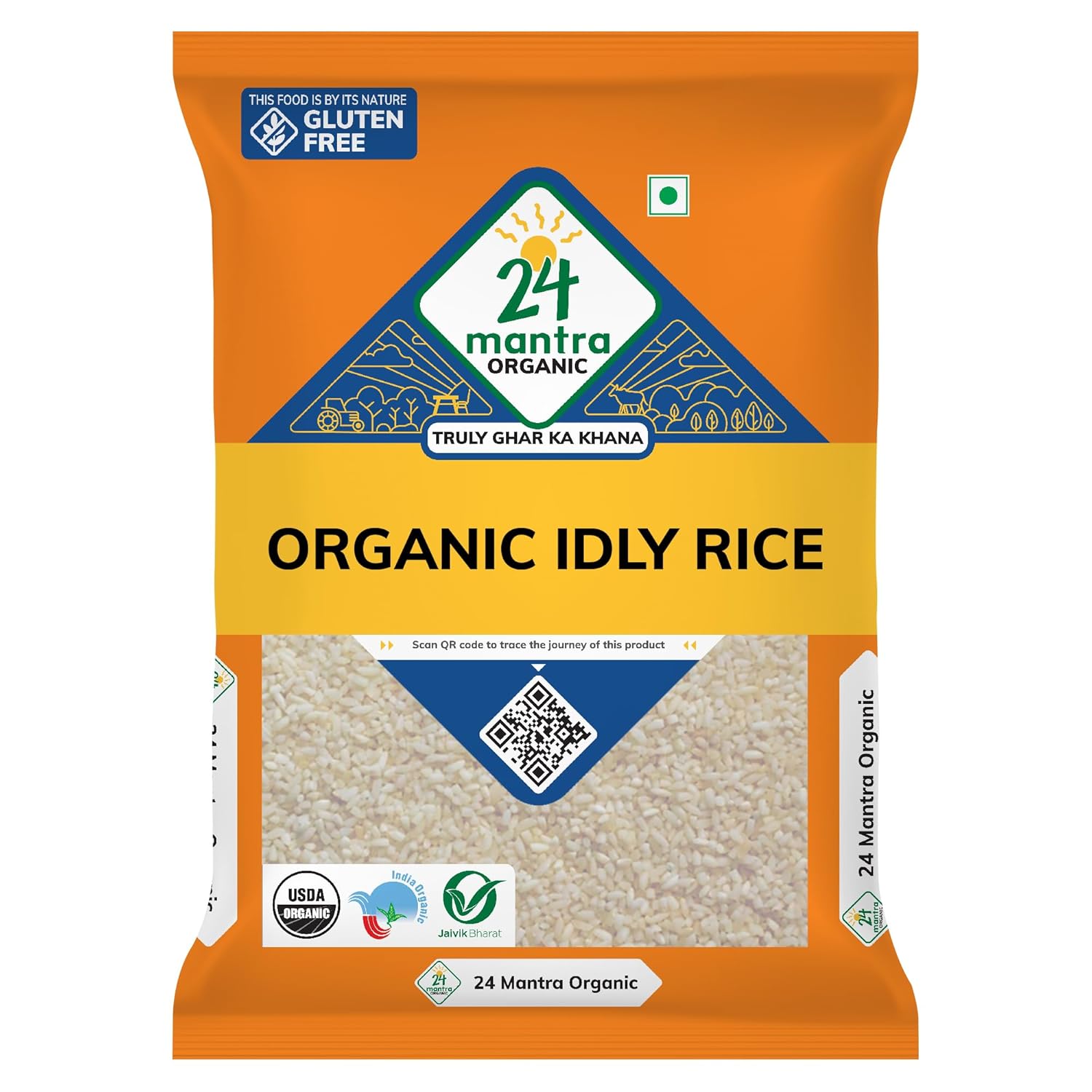 Rice | Idly Rice – USDA Organic – Naturally Gluten Free – 24 Mantra – 1000gm