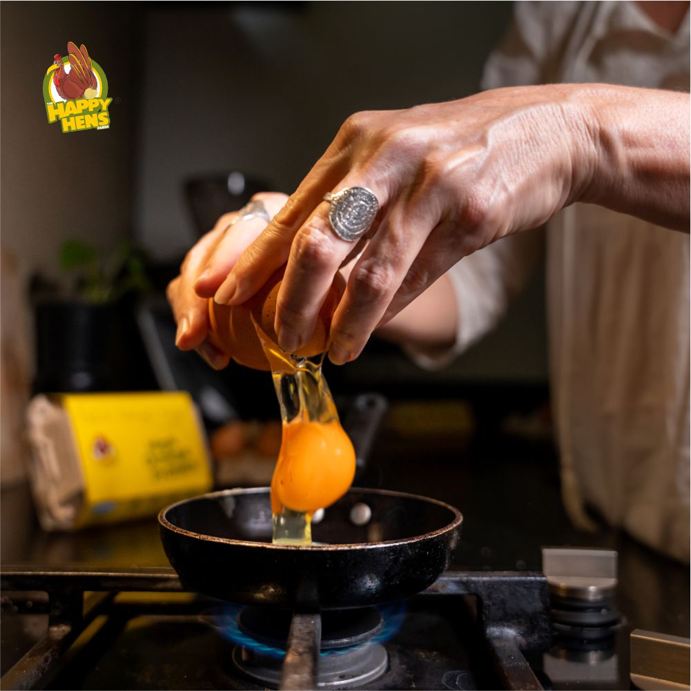 Eggs | Free Range Eggs (Omega 3) – Supplemented With Herbs – Antibiotic & Hormones Free Diet – No Fertile, Rich In Carotenoid & Protein – Happy Hens – 6Pieces