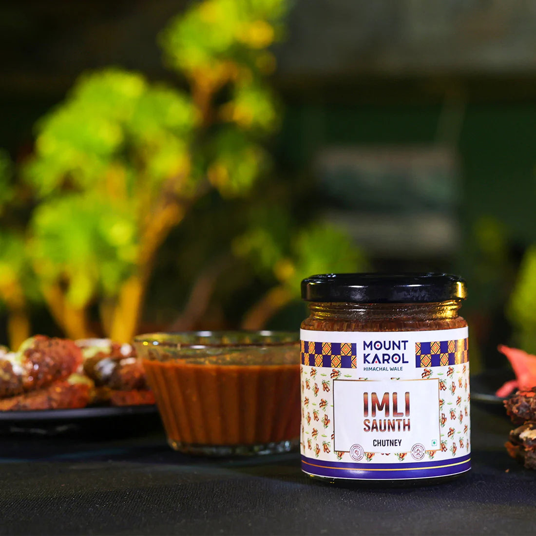 Chutney | Imli Saunth Chutney - (Made With Cold Pressed Mustard Oil) - Pure Himalayan Flavor - No emulsifiers, Stabilisers, Nothing Artificial, No Flavour Enhancers, Colours & No Artificial Preservatives - Mount Karol - 220gm