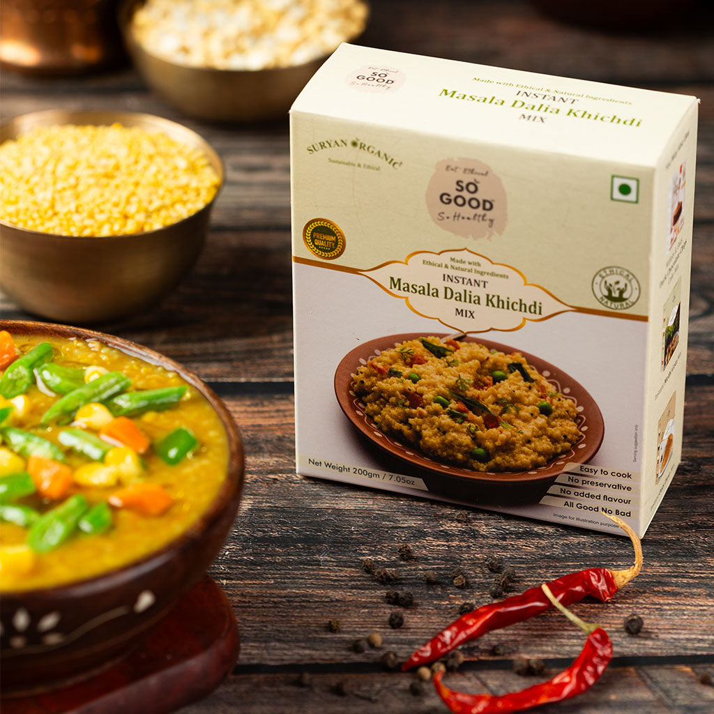 Dalia | Instant Masala Dalia Khichdi (Made With Ethical & Natural Ingredients) - No Maida & No Added Preservatives - So Good - 200gm