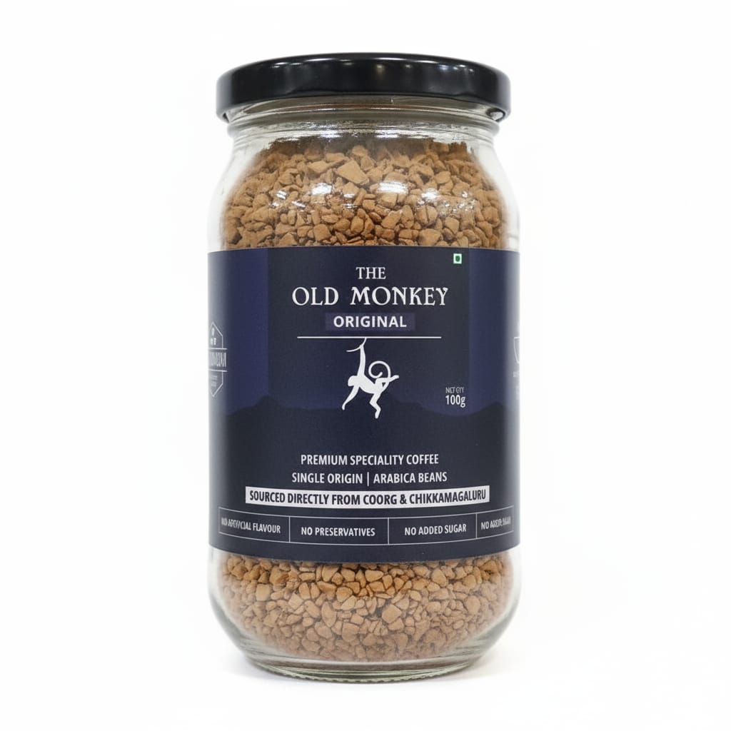 Coffee | Original Coffee - Coorg & Chikkamagaluru - No Added Flavours, Preservatives & No Added Sugar - The Old Monkey - 100gm