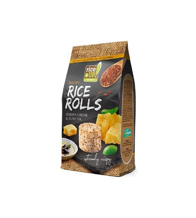 Italian Cheese & Olive Oil Rice Rolls - Gluten Free, Not Fried, Diet Friendly & Whole Grain – Riceup - 50gm