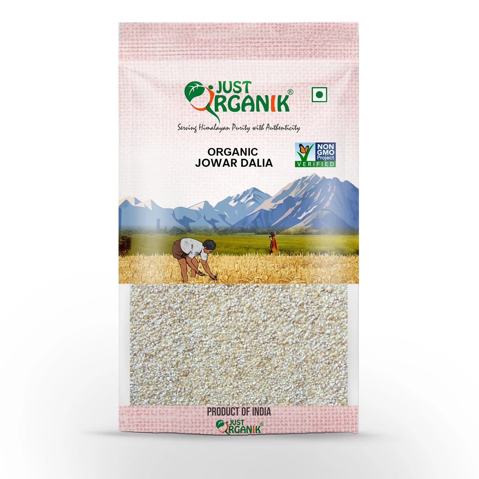 Dalia| Jowar Dalia - USDA Organic- No Added Sugar, Zero Trans Fat, Just Organik - 500gm
