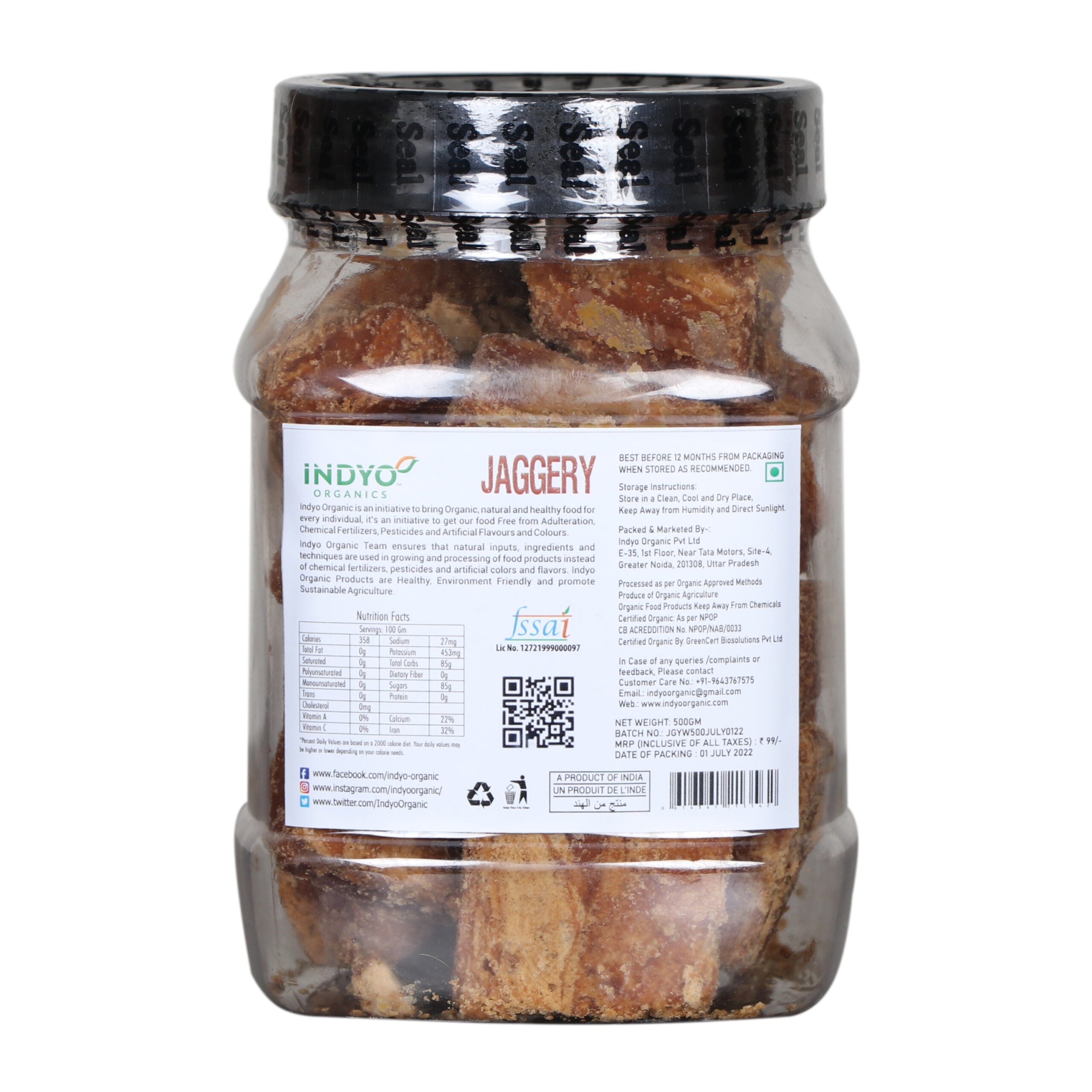 Jaggery Cube - Indyo organic - 1000gm