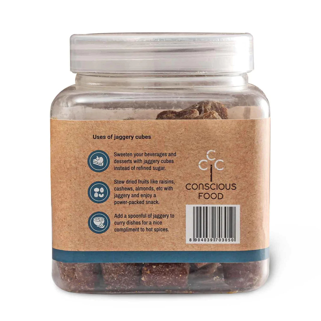 Jaggery | Jaggery Cube | Natural | Indian (Excellent Source Of Iron) Magnesium & Potassium - Conscious Food – 500gm