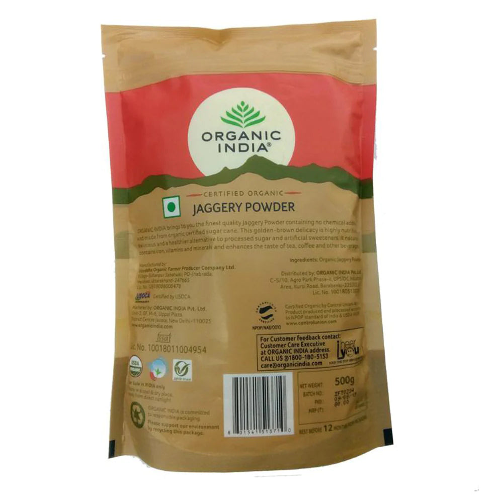 Jaggery | Jaggery Powder - Organic India - 500gm