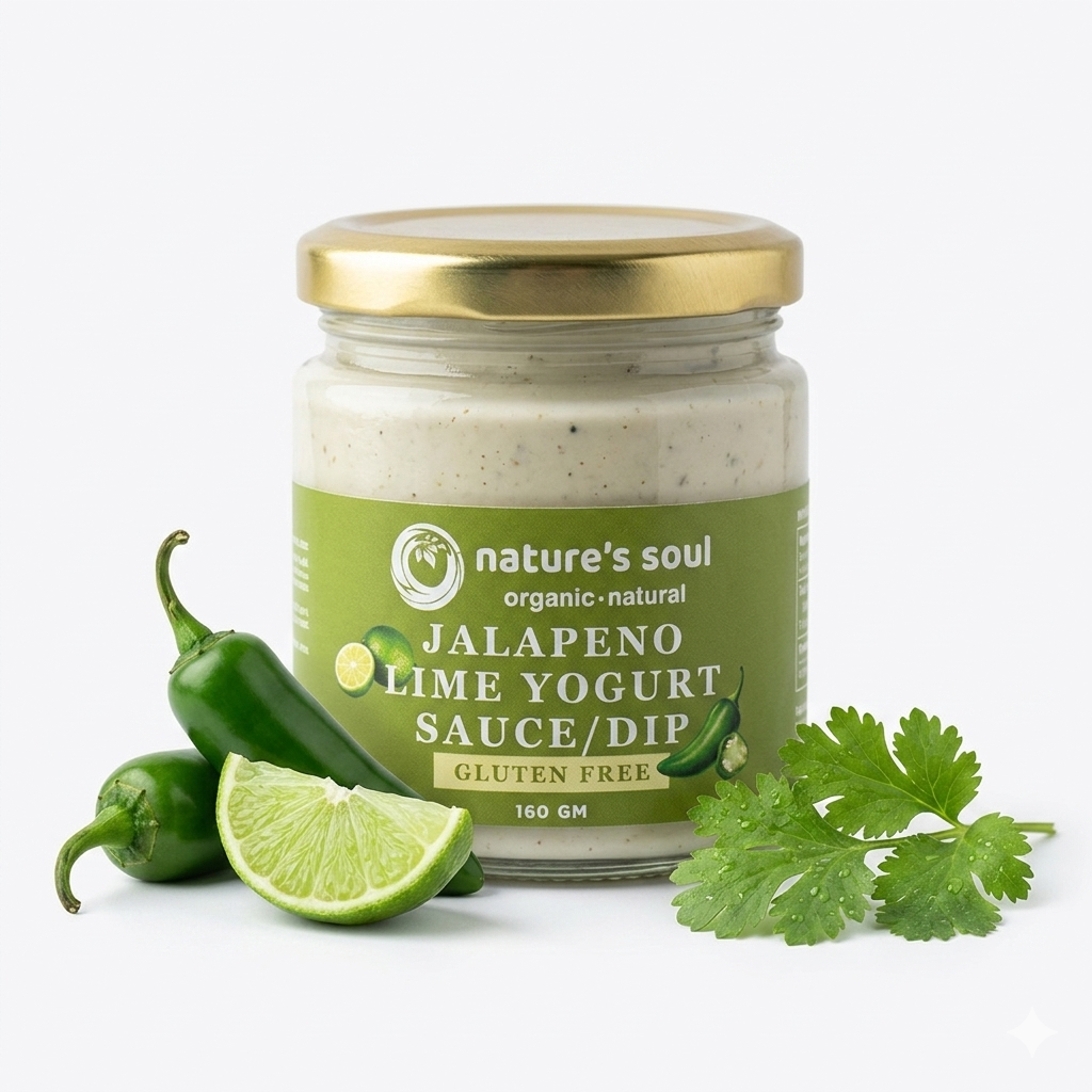 Sauce | Jalapeno Lime Yogurt Sauce & Dip- Made with A2 Milk Greek Yogurt Sauce - Gluten Free-No Preservatives - Nature&