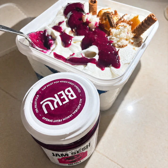 Jam | Jamun Jam- 70% Fruit In a Jar-No Added Preservatives, Colour, Refined Sugar –Beku – 220gm