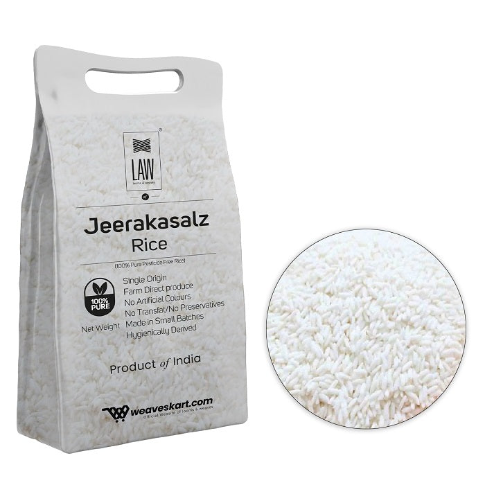 Rice | Jeerakasala - Single Origin - Pure - Chemical Free, No Preservatives, No Artificial Colour & Non Gmo - Looms And Weaves - 1000gm