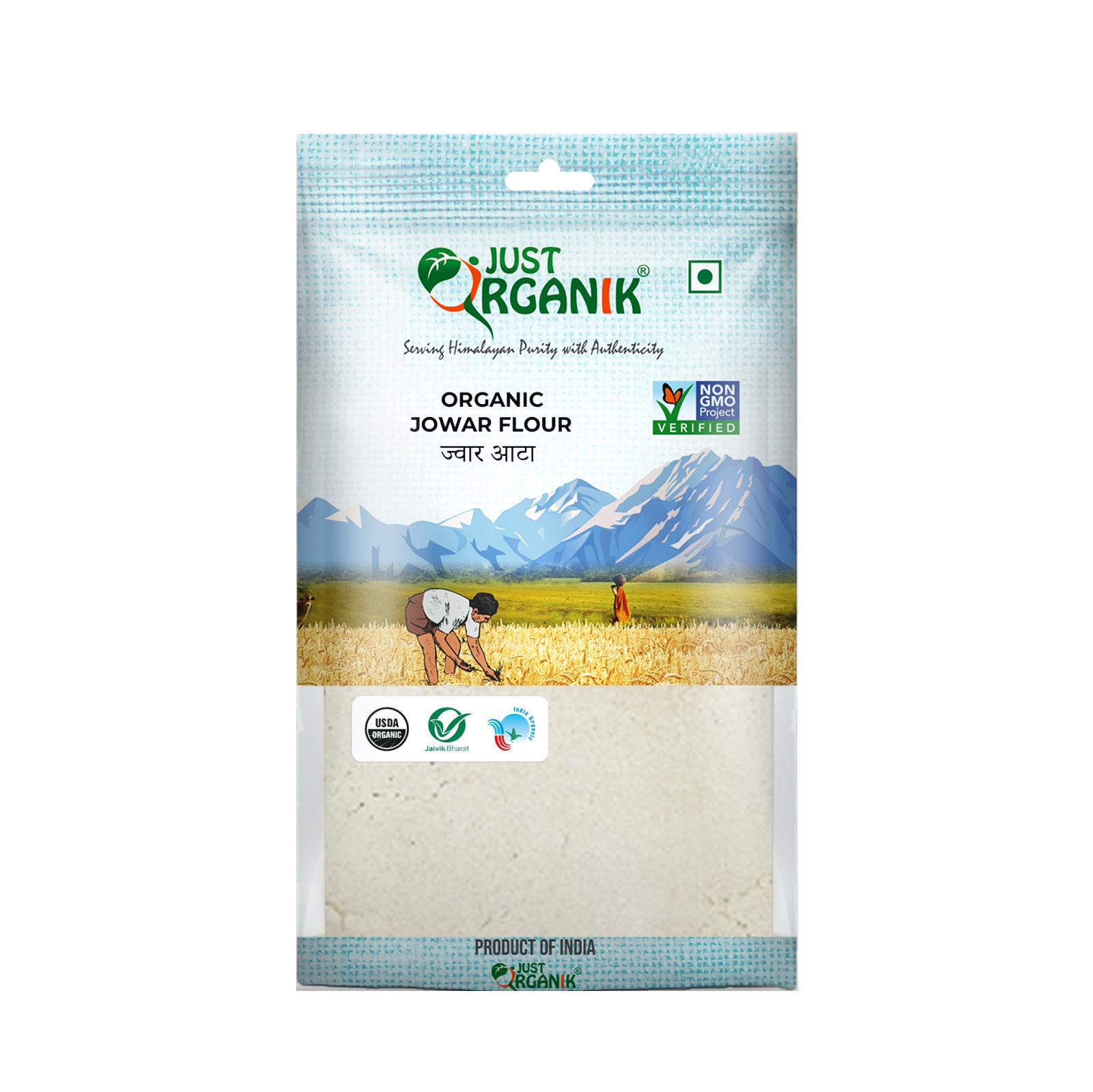 Jowar Flour - Gluten Free - Just Organik - 500gm