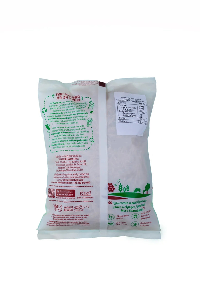 Jowar Vermicelli - Millet Semiya - Jawari Sevai - Sorghum Vermicelli - No Maida Semiya - Gluten-free, Pesticides free, Chemical free, Non GMO-Satvyk– 200gm