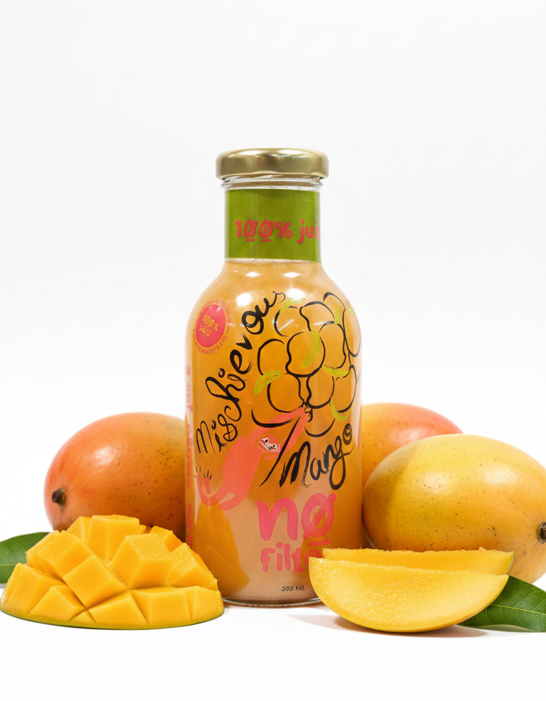 Juice | Mischievous Mango -100% Mango Juice- No Added Sugar, No Water, No Preservatives & No Concentrate -No Filter - 355ml