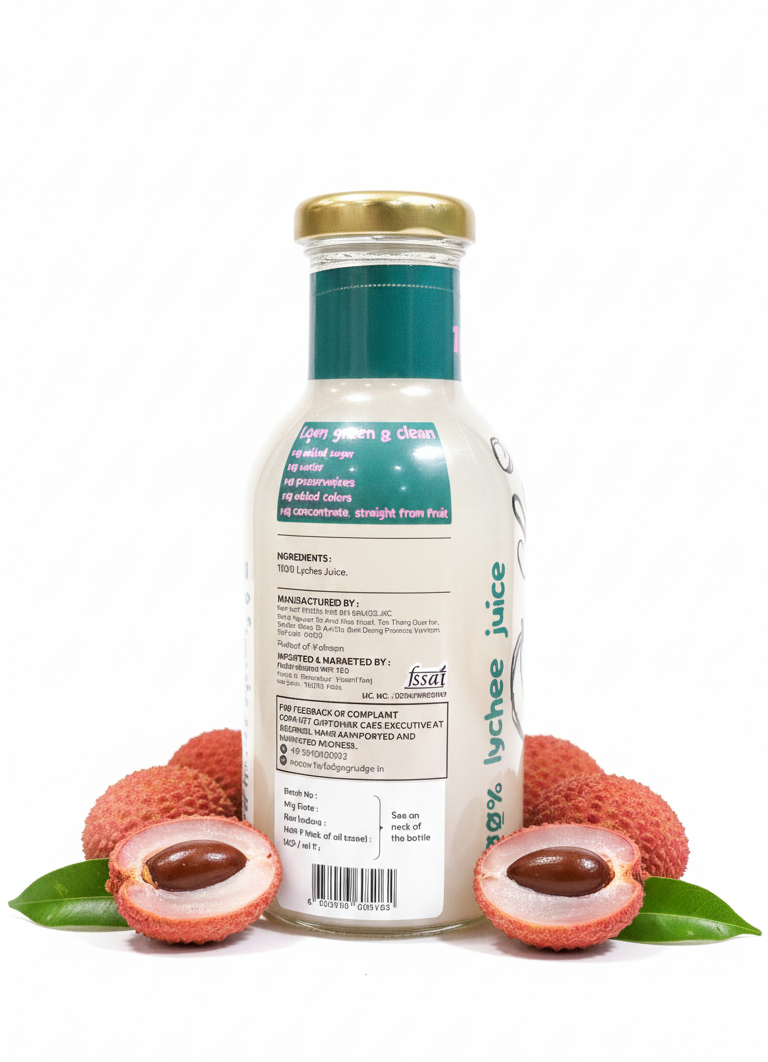 Juice | Cheeky Lychee -100% Lychee Juice- No Added Sugar, No Water, No Preservatives & No Concentrate -No Filter - 355ml