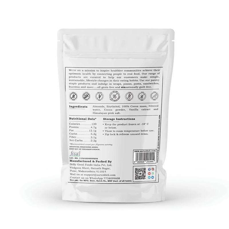 Chocolate Balls | Vegan, Gluten Free, Sugar Free, Keto Friendly, Diabetic Friendly, Guilt Free, Maida Free, No Additives & Grain Free - Get Sorted - Pack Of 2 - 60gm