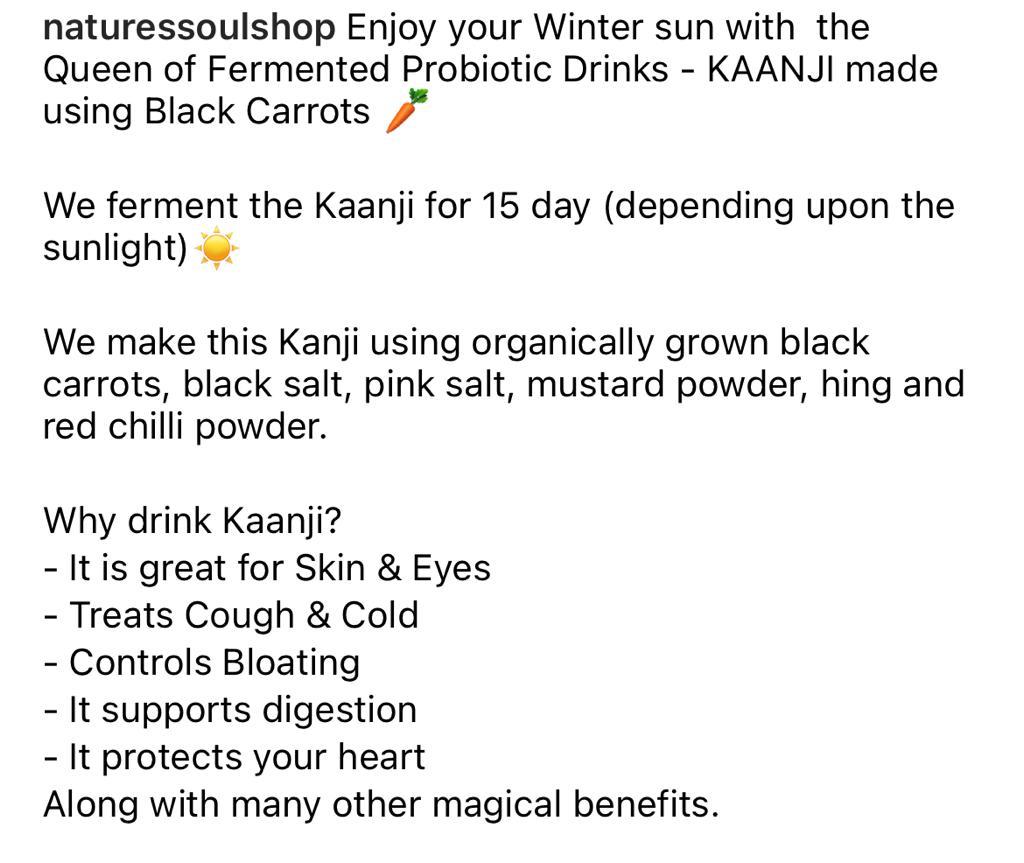 Kaanji | Queen of Fermented Probiotic Drinks - Nature&