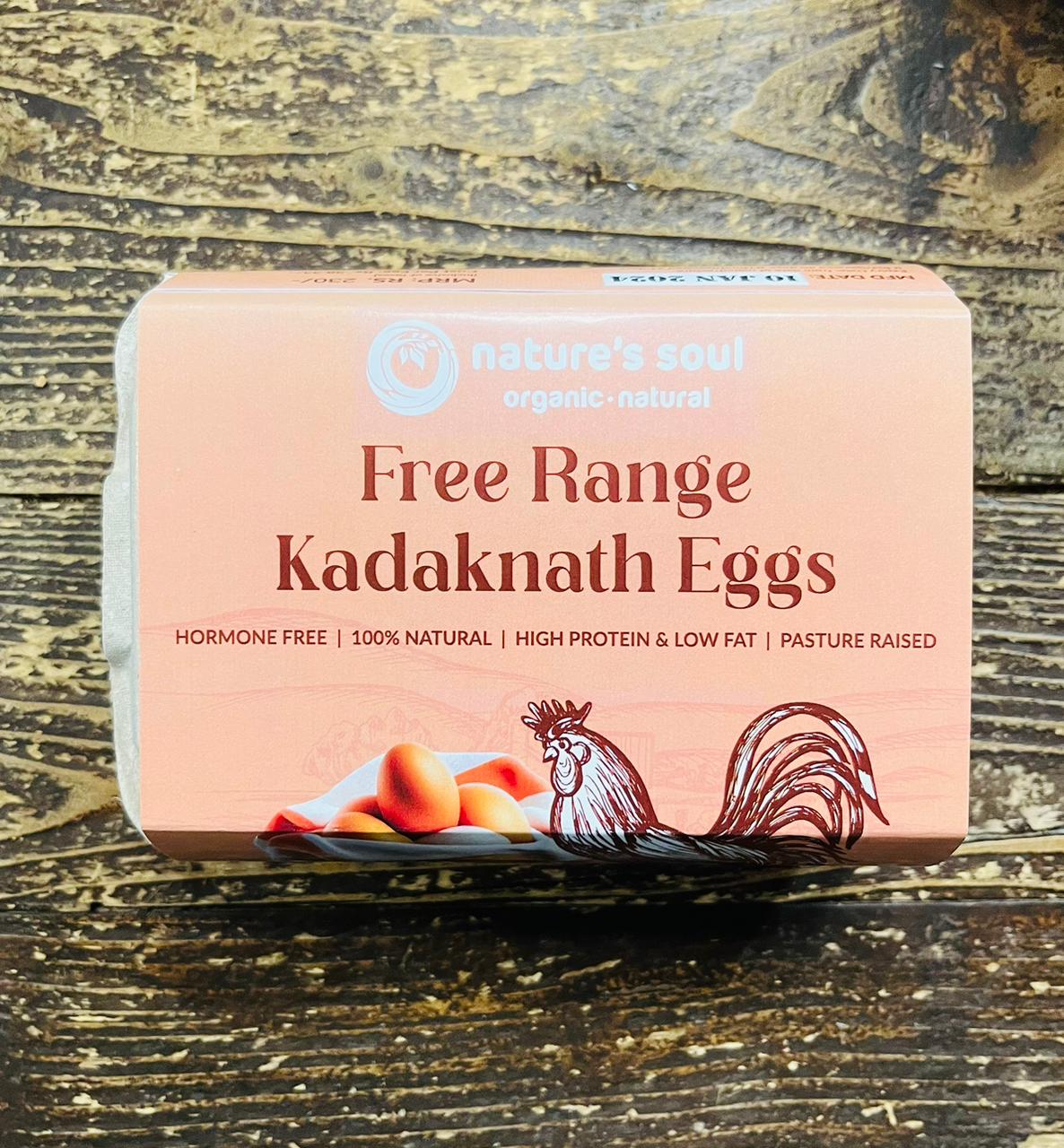 Eggs | Kadaknath Eggs - Pasture Raised - No Antibiotics & Hormone Free - Natural, High Protein & Low Fat - 12 Eggs