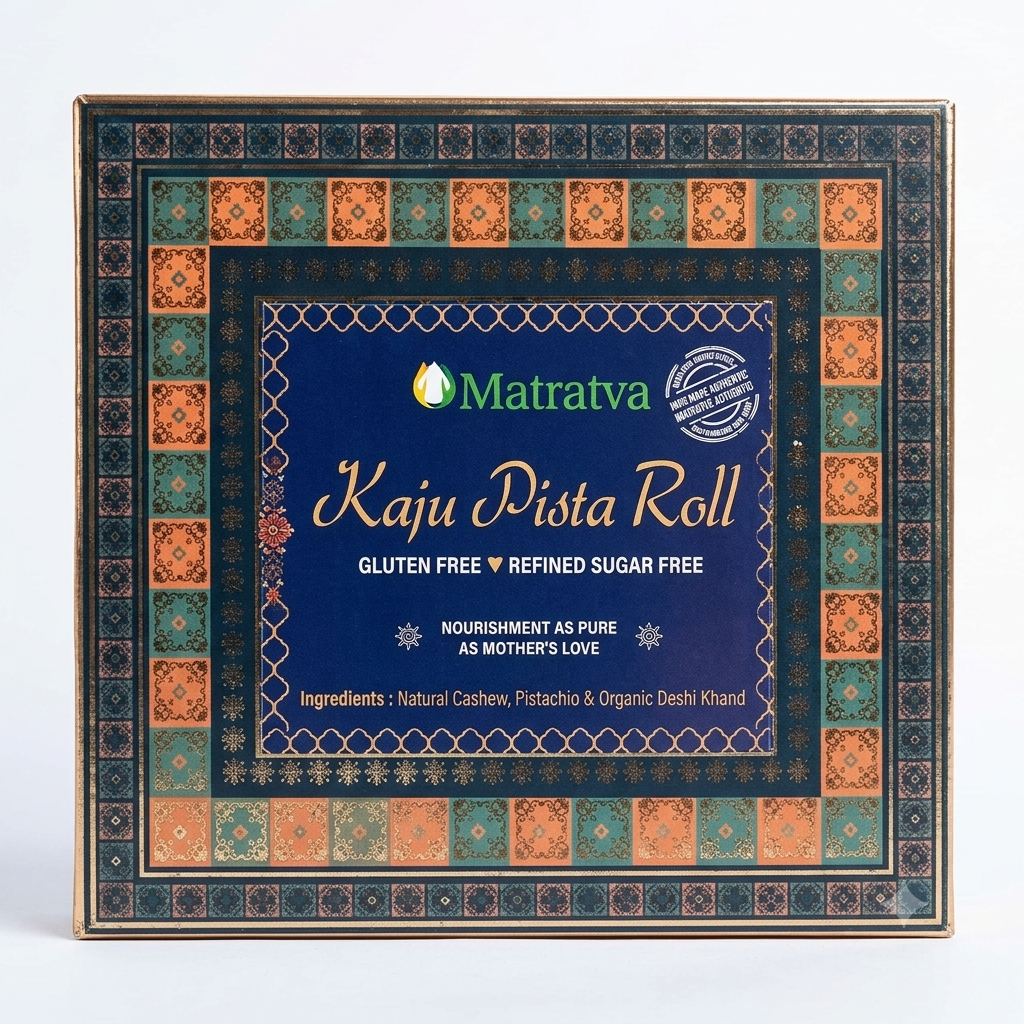 Kaju Pista Roll -Gluten Free - Made From 100% Natural Ingredients - No Preservatives & Refined Sugar Free - Matratva - 500gm