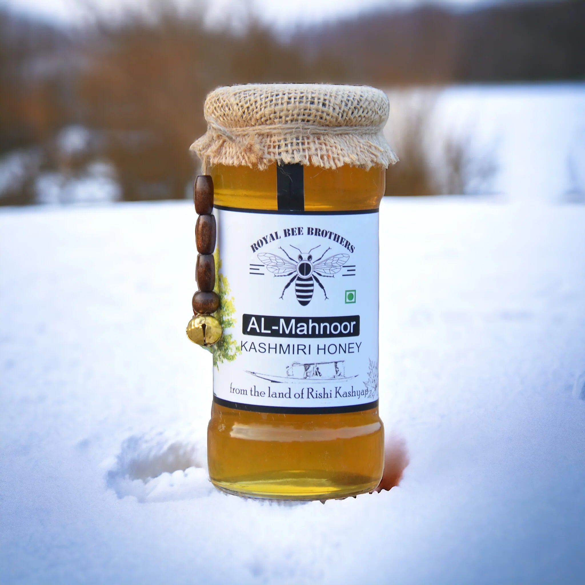 Honey | Kashmiri Raw Honey (AL Mahnoor) – From The Land Of Rishi Kashyap - No Added Adulteration, Sugar, Corn Syrup & No Added Artificial Additives, Coloring Agents Or Preservatives – ROYAL BEE BROTHERS – 500gm