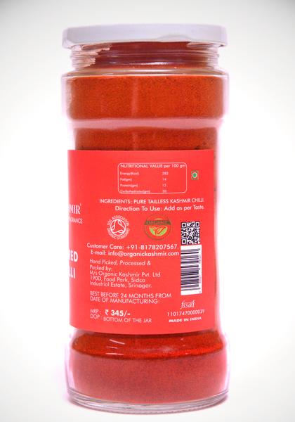 Kashmiri Red Gold Chilli Powder - Organic Kashmir - 200gm