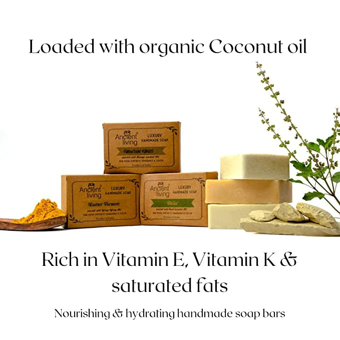 Kasthuri Turmeric Luxury Handmade Soap - Ancient living - 100gm