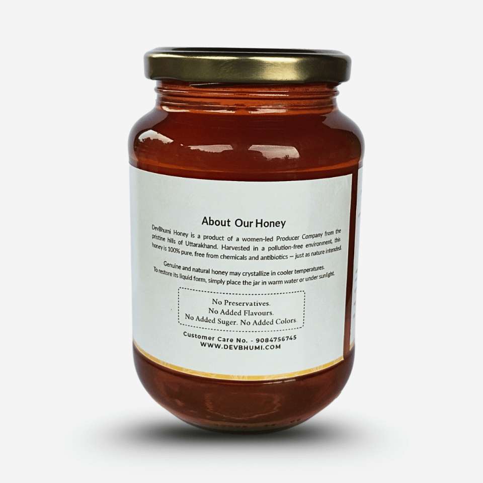 Honey | Kesar Honey -100% Natural - Certified Organic Honey- No Preservatives, No Added Flavours, No Added Sugar - DevBhumi - 500gm