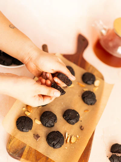 Keto Cookies | Flourless Cookies - Triple Chocolate Cookies - Vegan, Gluten Free & Sugar Free - The Cinnamon Kitchen - (10 Cookies) - 150gm
