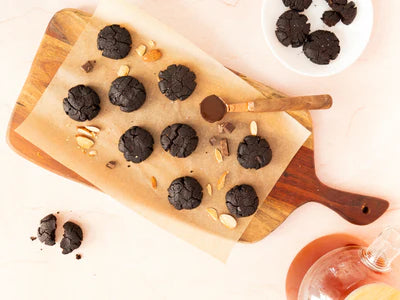 Keto Cookies | Flourless Cookies - Triple Chocolate Cookies - Vegan, Gluten Free & Sugar Free - The Cinnamon Kitchen - (10 Cookies) - 150gm