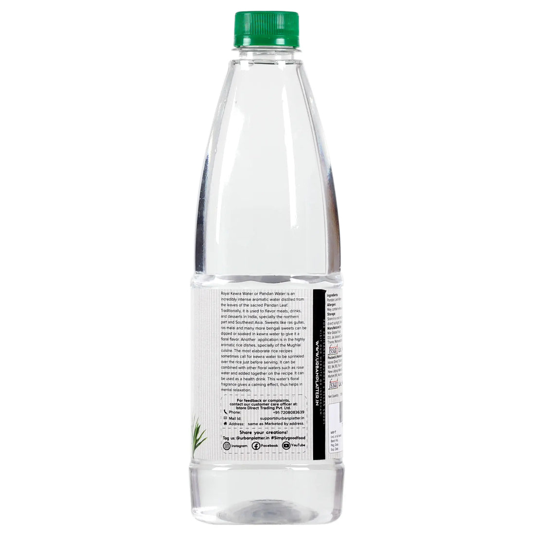 Kewra Water (Pandanus) – Urban Platter - Flavouring Agent – 700ml