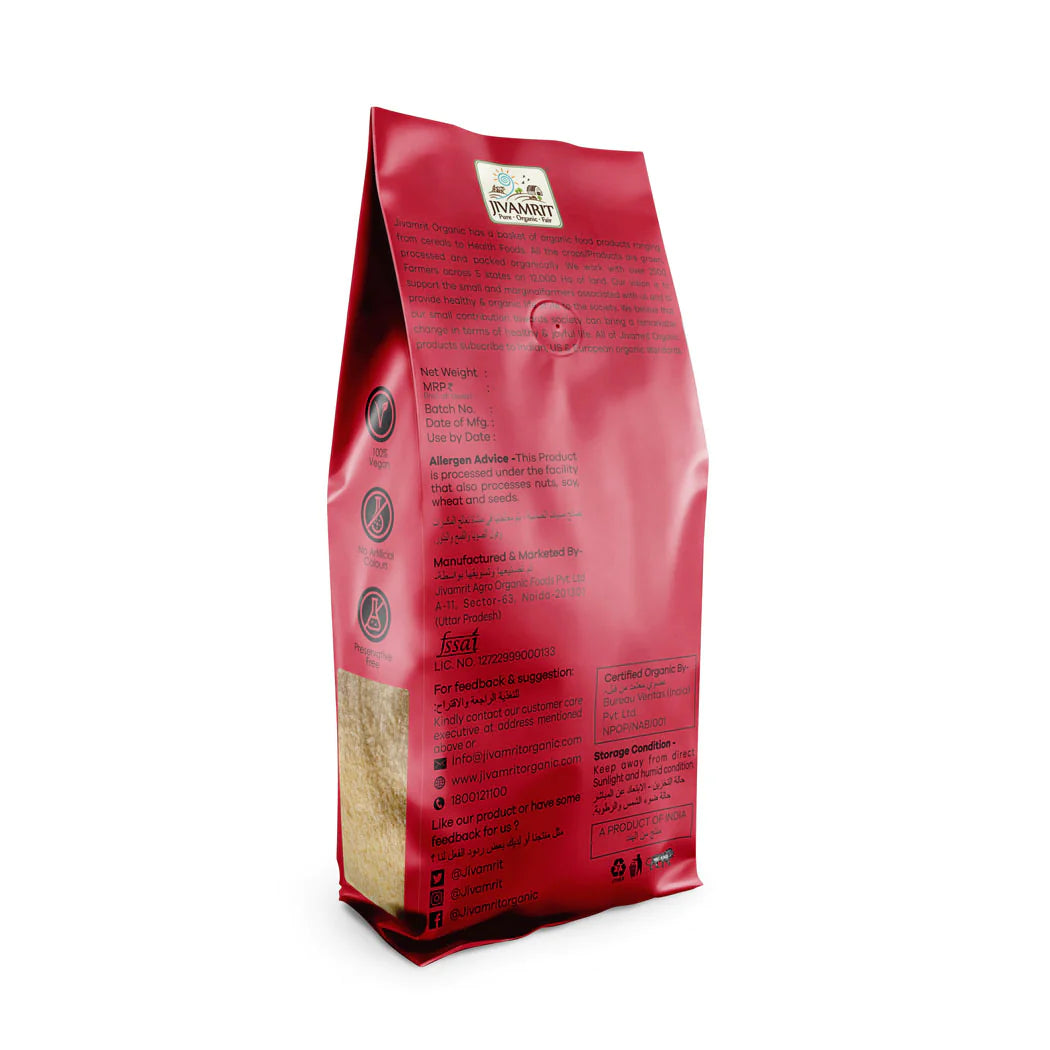 Sugar | Khandsari Bura - Unrefined - Unbleached - Organic - Vegan, Preservative Free, No Artificial Color & No Additives - Jivamrit - 500gm