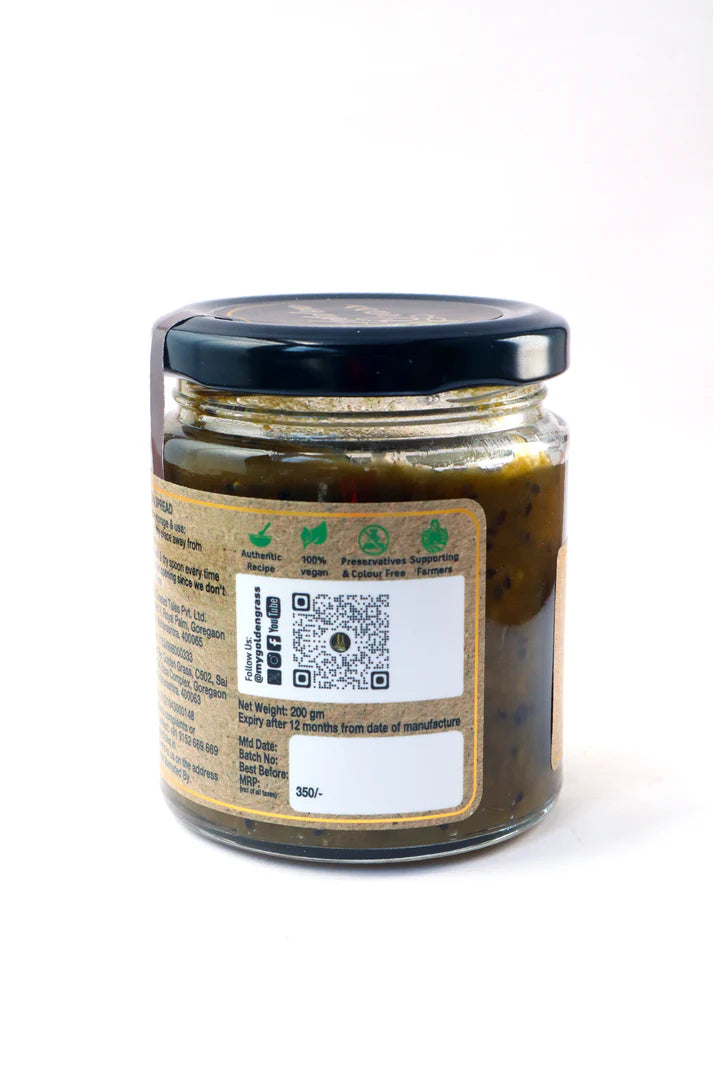 Spread | Kiwi Matcha Spread - 100% Natural - Vegan, No Added Colours, Preservatives & No Added Refined Sugar - Golden Grass - 200gm