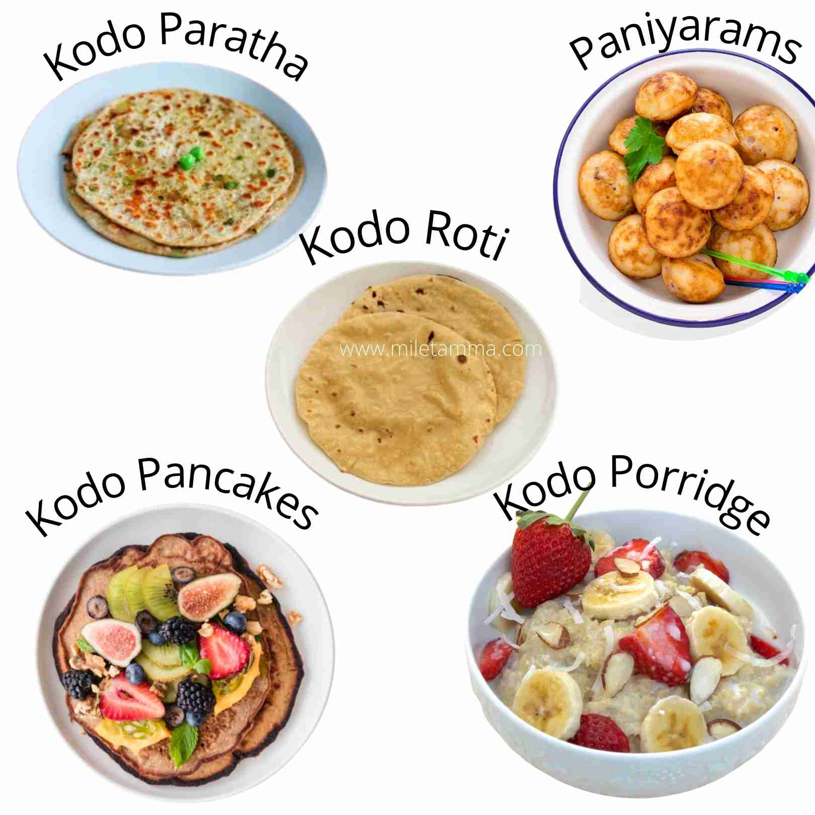 Kodo Flour | Organic - Vegan, Gluten Free, High Fibre, Rich In Niacin, No Preservatives - Millet Amma - 500gm