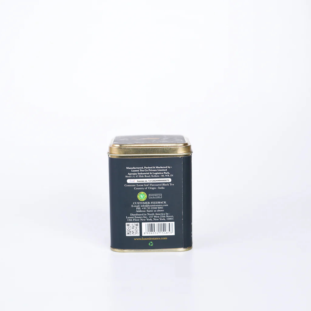 Tea | Kolkata Masala Chai – Herbal Tea – Assam CTC, Fennel, Ginger, Cardamom, Cinnamon, Star Anise - Warm & Spicy Notes - Organic - Luxmi Estates – 100gm Loose Leaf Tea