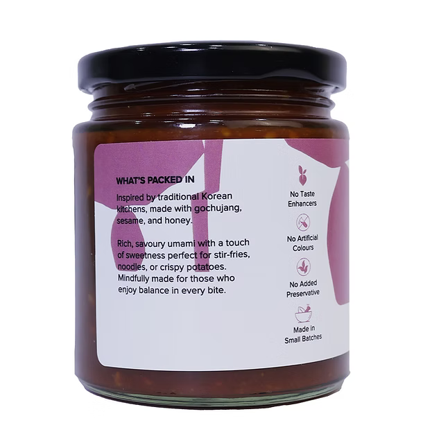 Sauce | Korean Bibimbap Sauce – No Added Preservatives & Additives Free, No Taste Enhancers – Tatva Hills – 180gm