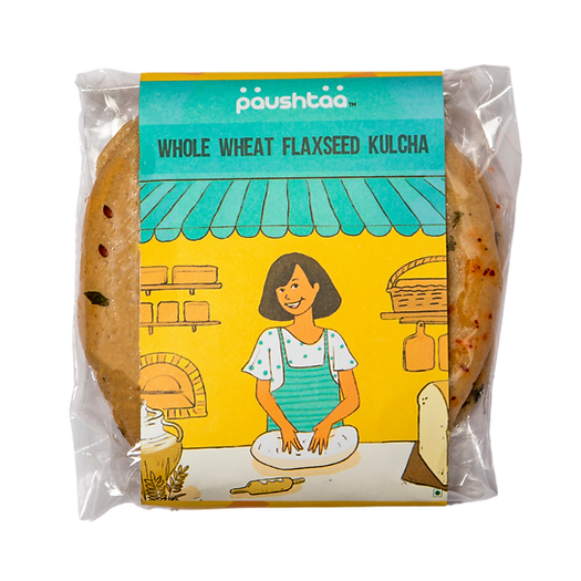 Kulcha | Whole Wheat Flaxseed Kulcha - Paushtaa - 160gm