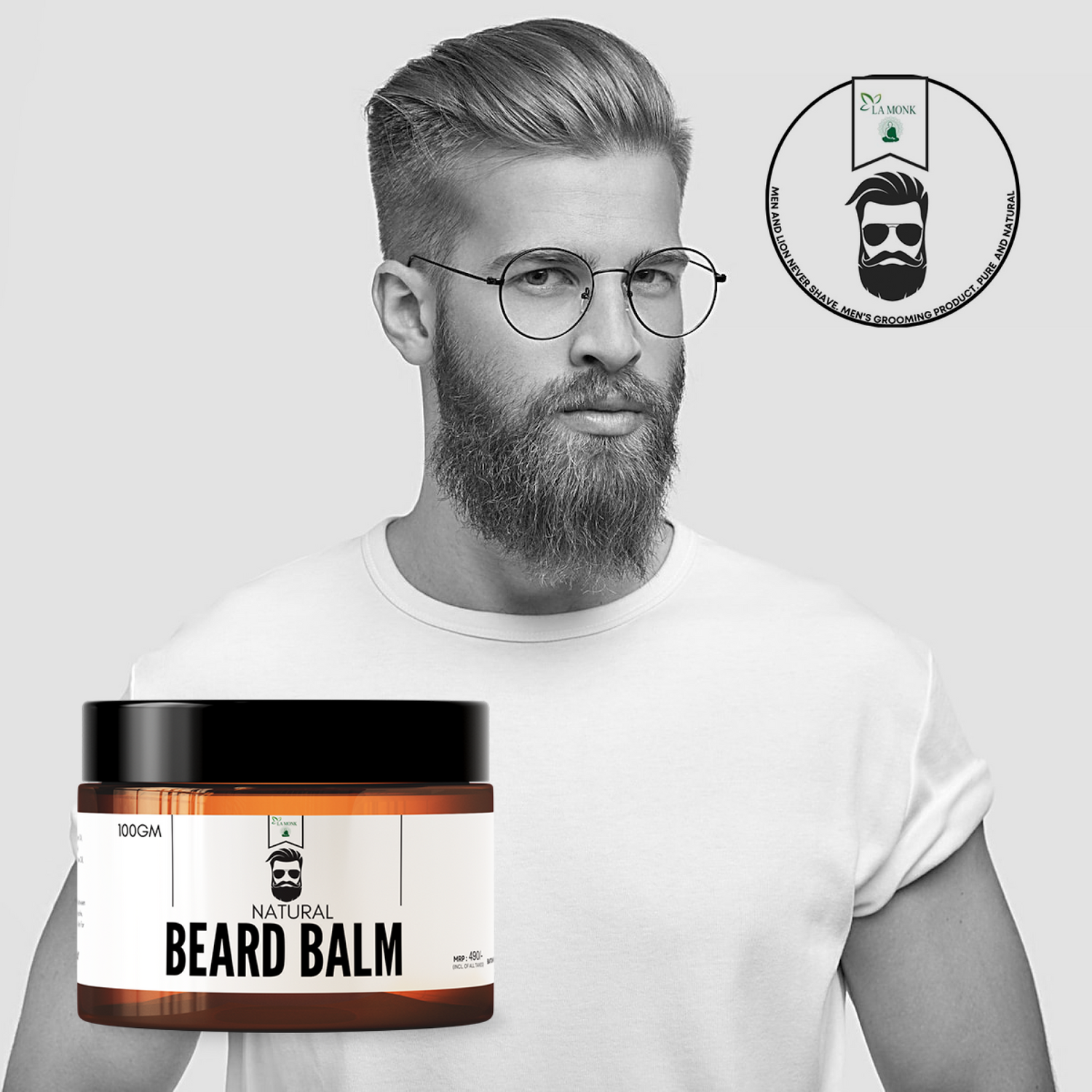Beard Balm | For Hair Growth - USDA Organic - La Monk – 100gmf