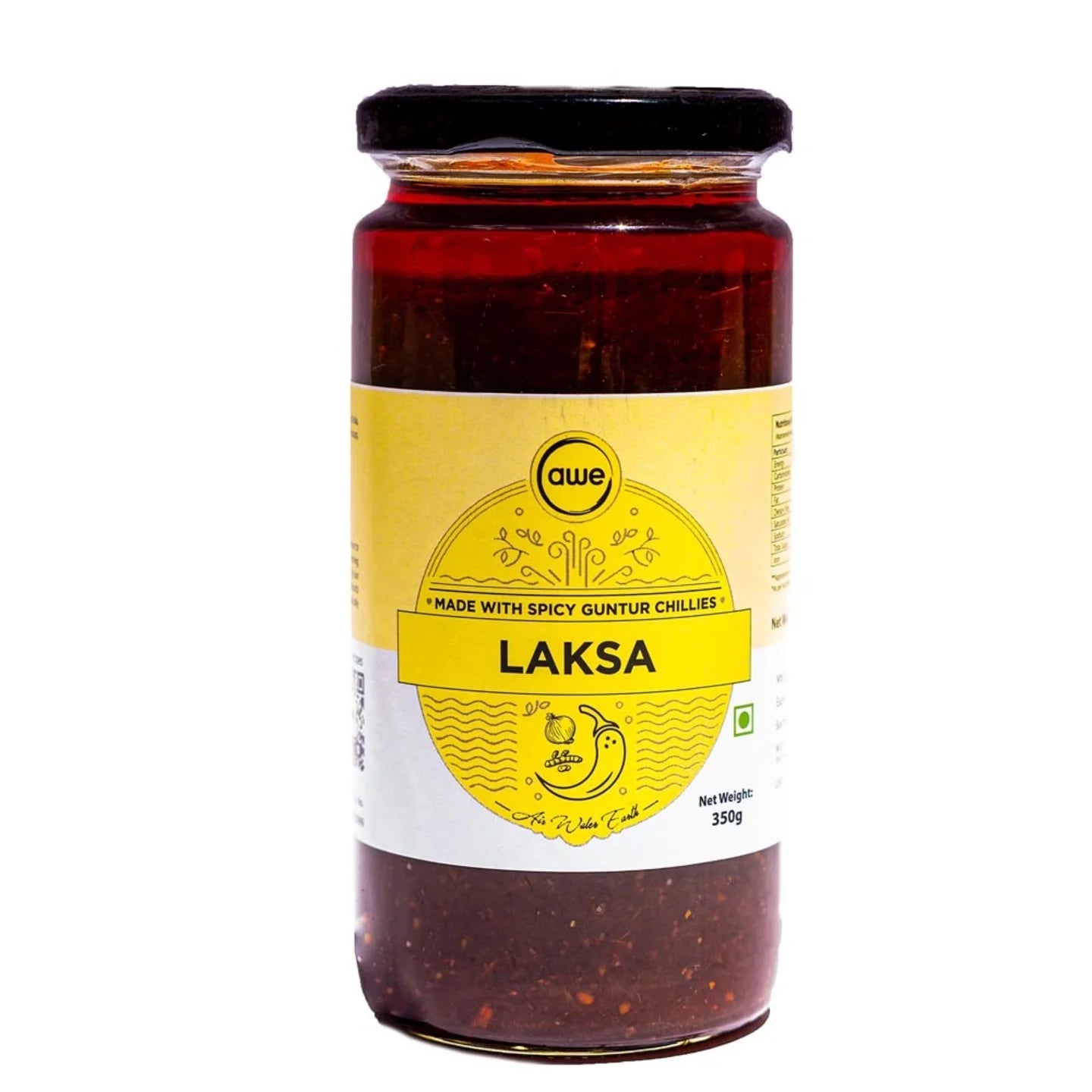 Laksa Sauce | (Made With Spicy Guntur Chilies) - Vegan, No Added Preservatives & No Msg - Awe - 350gm