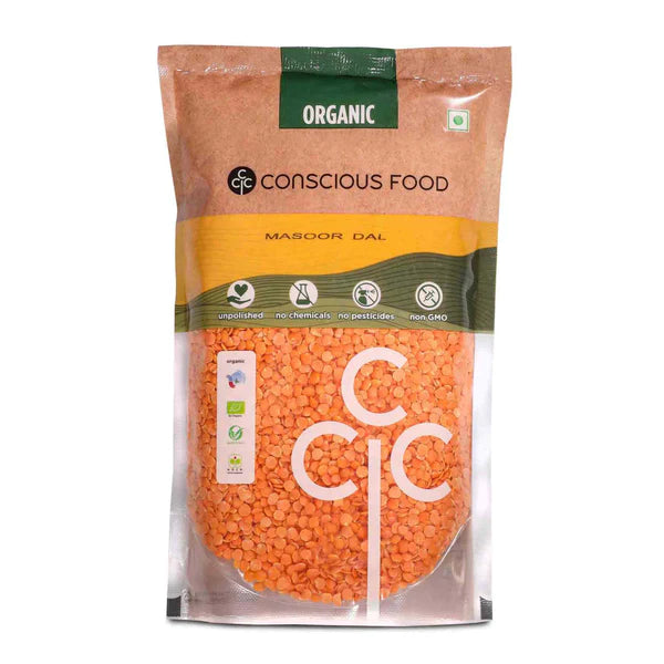 Masoor Dal | Red Lentil - Unpolished - Conscious Food - 500gm