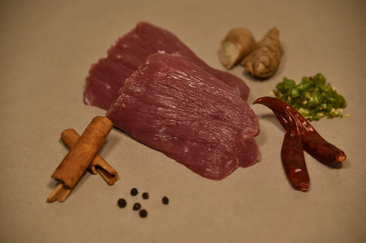 Lamb Steak - Frozen - Alwar, Rajasthan - Organically Raised - Pasture Raised & Grass Fed - Antibiotics And Hormone Free - 450gm