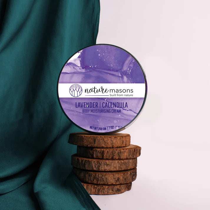 Cream | Body Moisturising Cream - Lavender - Calendula - Certified Organic - Vegan - Nature Masons - 200gm