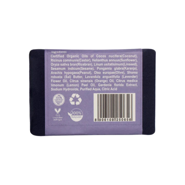 Oil Soap - Lavender - Enriched With Sesame & Orange Oil - Rustic Art - 100gm