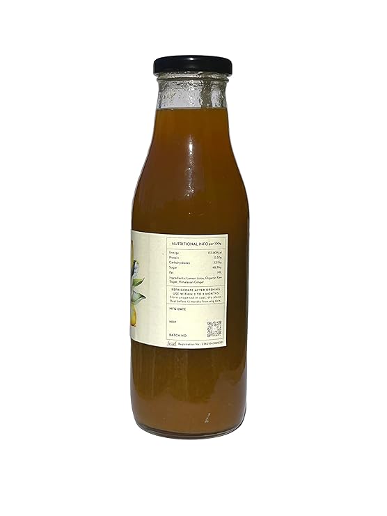 Lemon Ginger Cooler | Hand Pressed Juice - Vegan, No Added Preservatives, Colors Or Flavors & Refined Sugar Free - Himalayan Haat – 500ml
