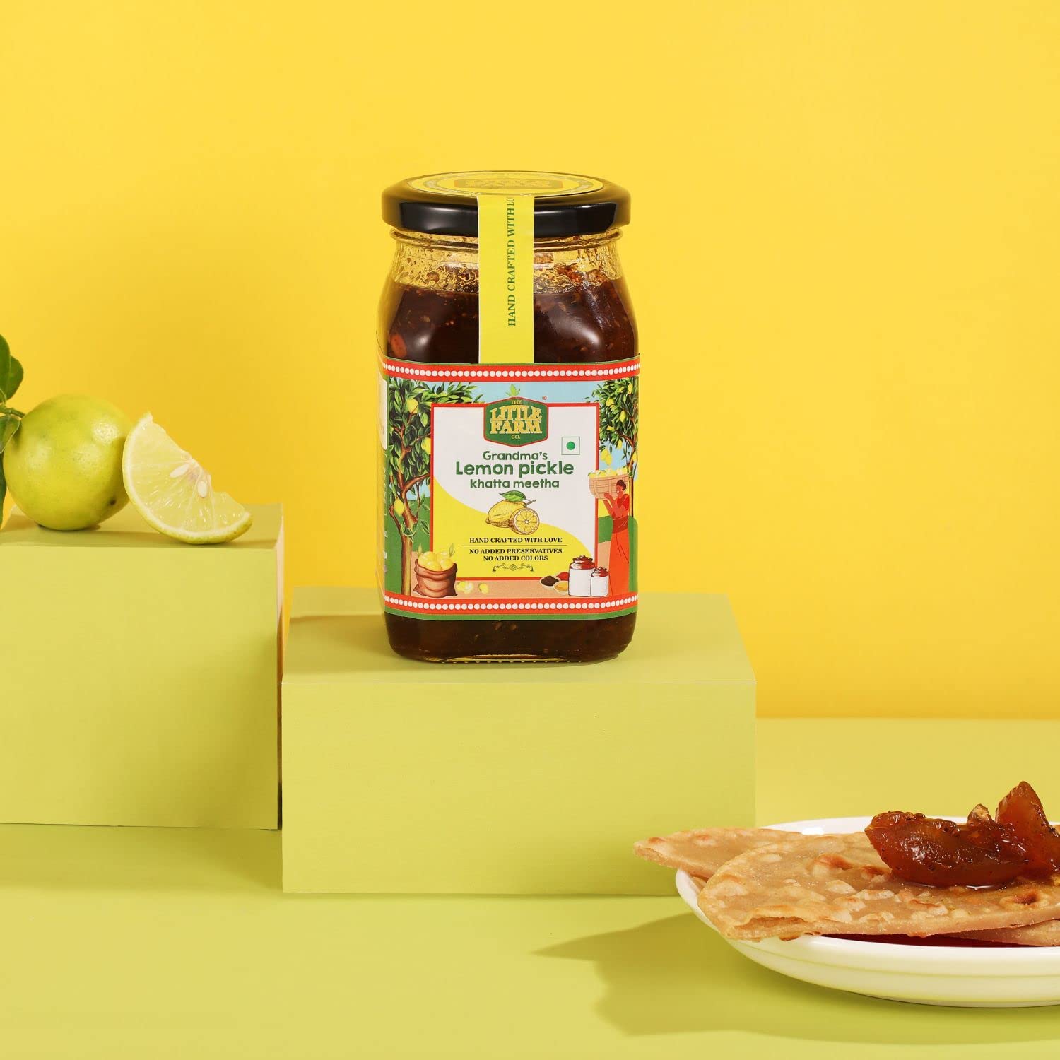 Lemon Khatta Meetha Pickle – The Little Farm – 400gm