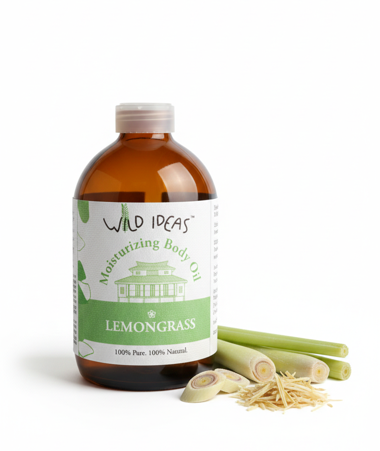 Body Oil | Lemongrass-Moisturizing Body Oil - Pure & 100% Natural – Wild Ideas – 100gm