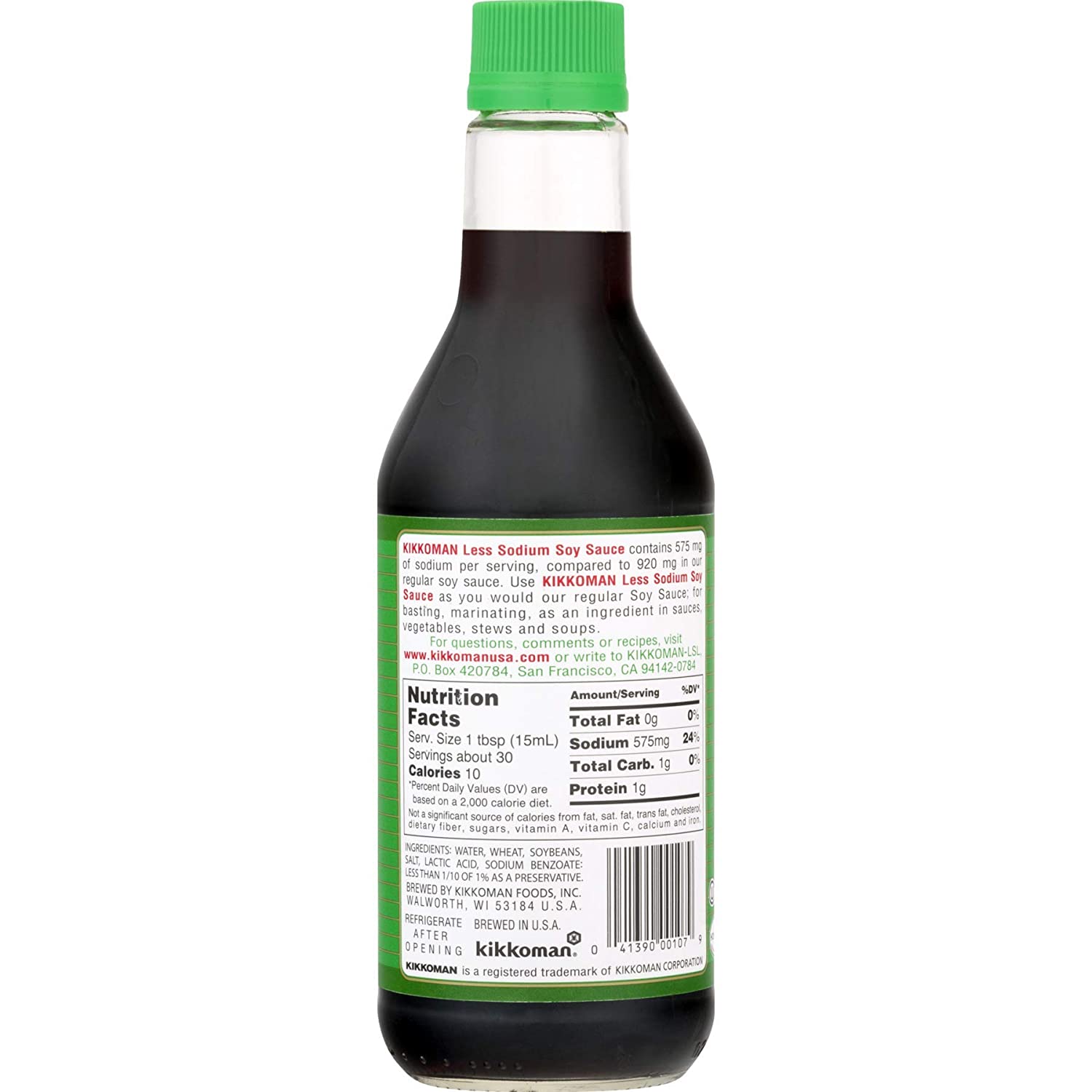 Soy Sauce | Traditionally Brewed - Less Sodium Soy Sauce – No Added Preservatives - Kikkoman – 296ml