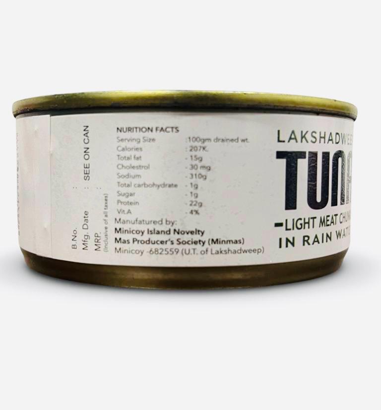 Lakshadweep Tuna | Light Meat Chunks In Rain Water - No Added Artificial Colours & No Added Preservatives – Marcela – 185gm