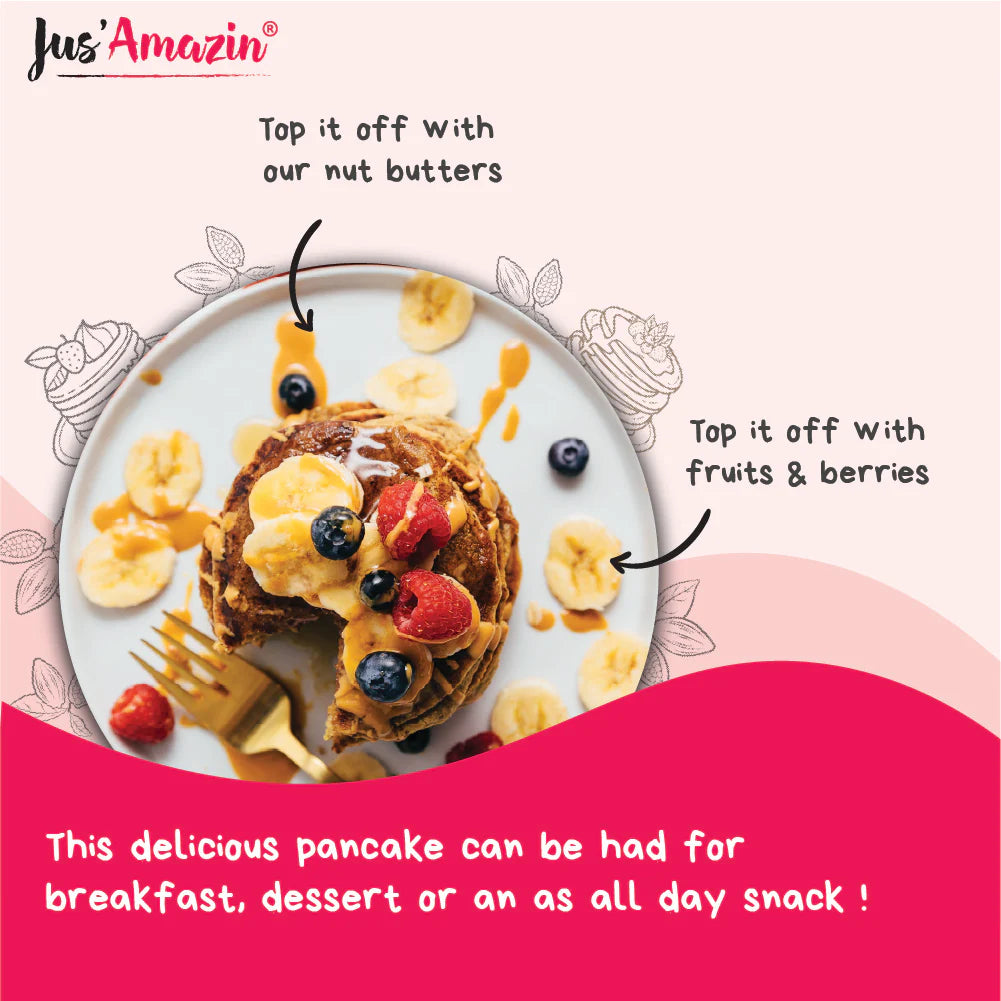 Pancake Mix | Millet & Quinoa - Choco Delight - Natural - Gluten Free, No Maida, Refined Sugar Free & No Added Baking Soda - Jus’ Amazin - 250gm